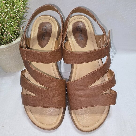 WOMENS EUROSOFT BY SOFTT CEEJAY SANDALS BROWN SIZE 9 EUC - Picture 5 of 8